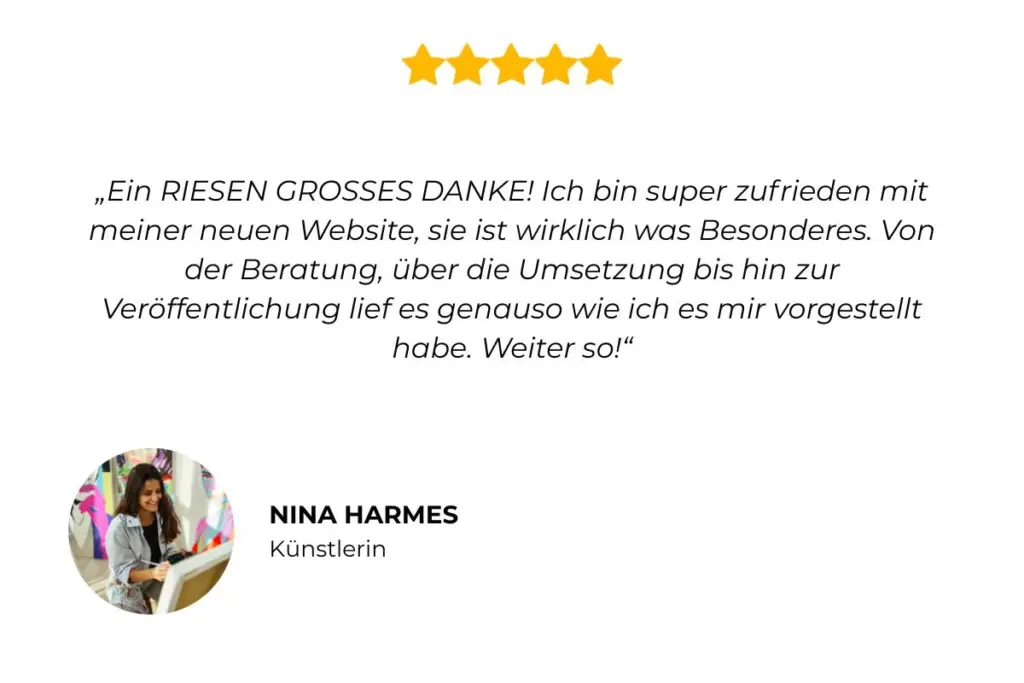 Bewertung Nina Harmes