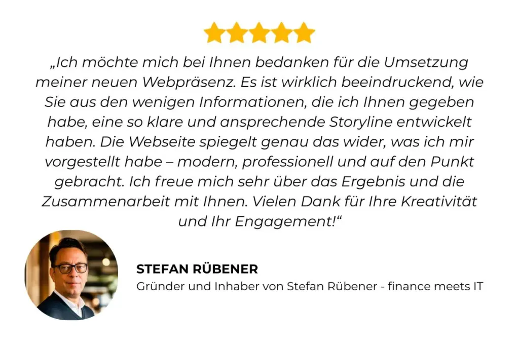 Bewertung Stefan Rübener